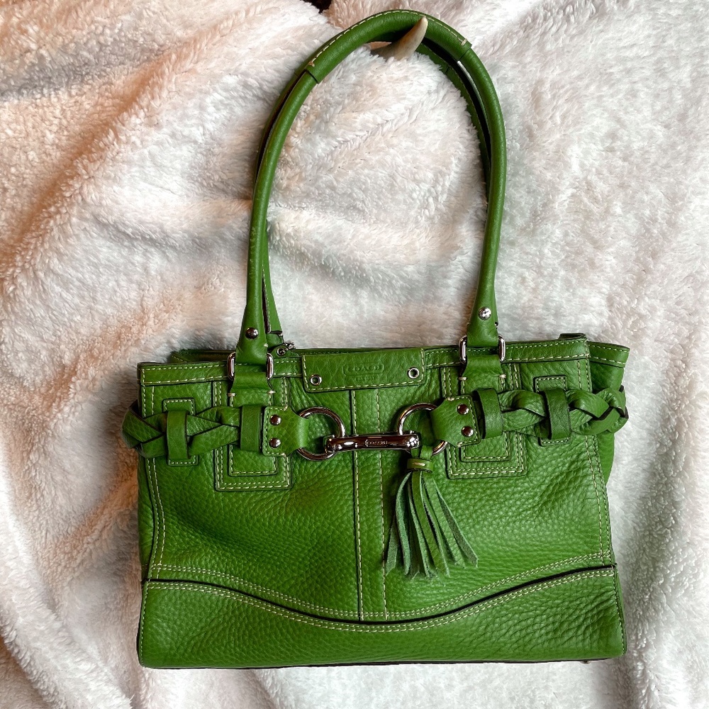Coach Shoulder Bag with Braid & Buckle